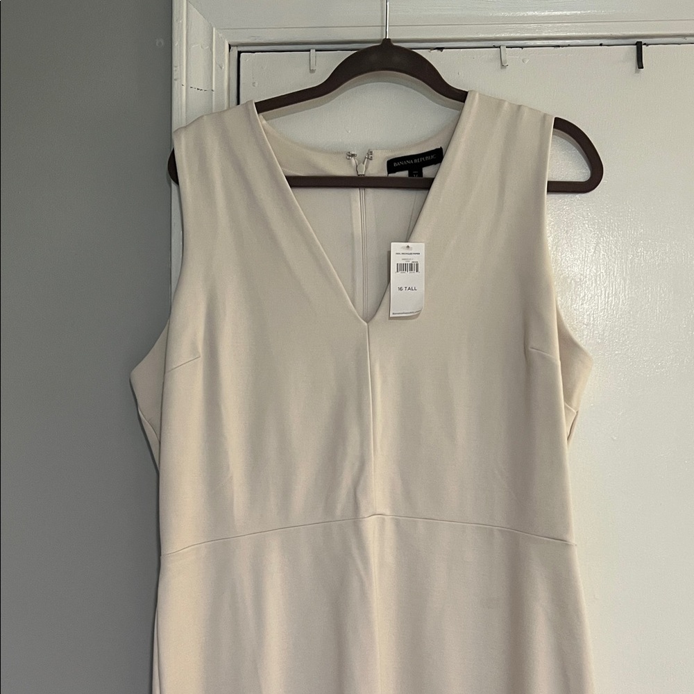 Banana Republic Cream V-Neck Dress